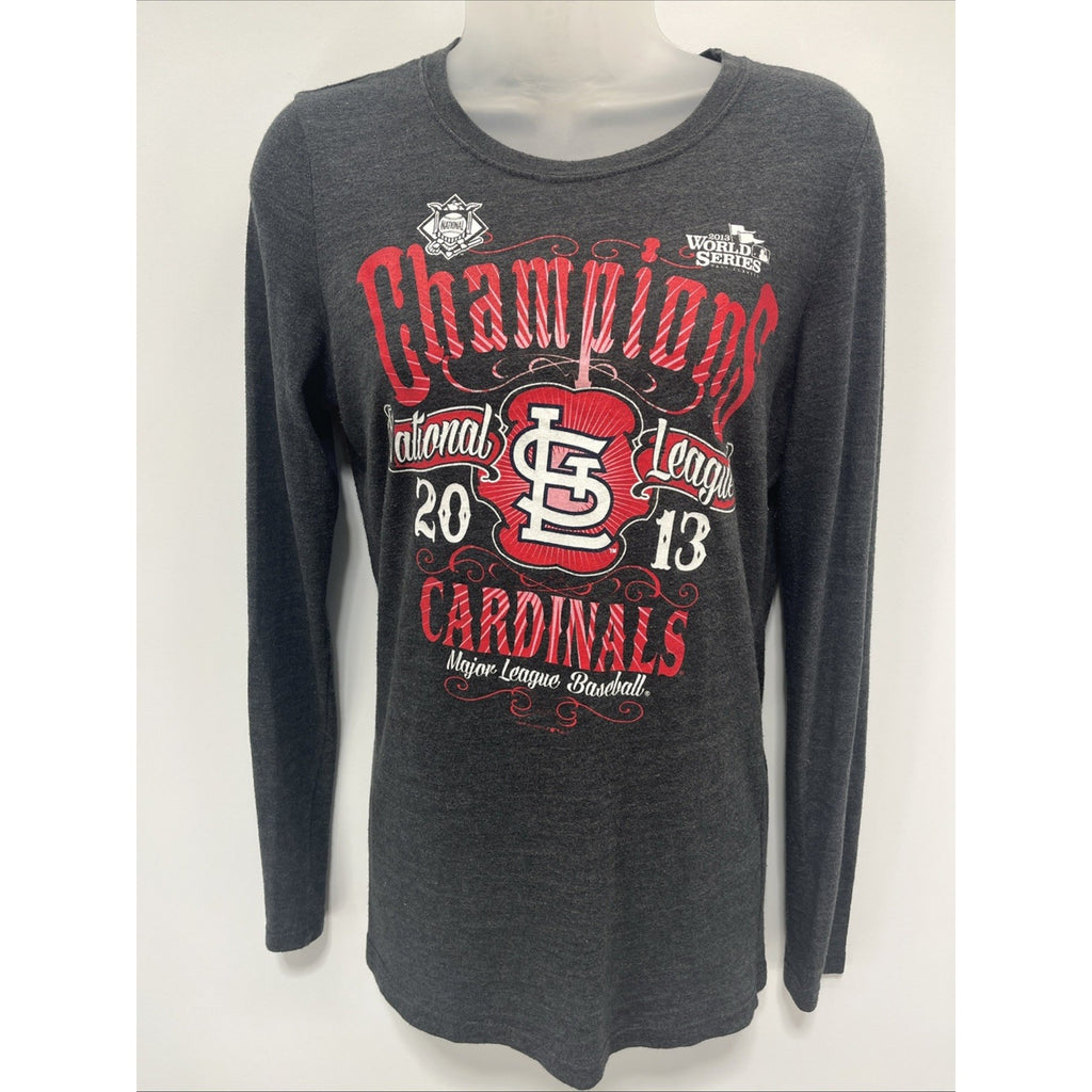 MLB St. louis cardinals women’s t shirt LS 2013 World Series Champions
