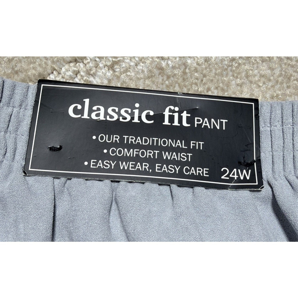 Alfred Dunner Classic Fit Pants Womens Plus Size 24W High Rise NEW