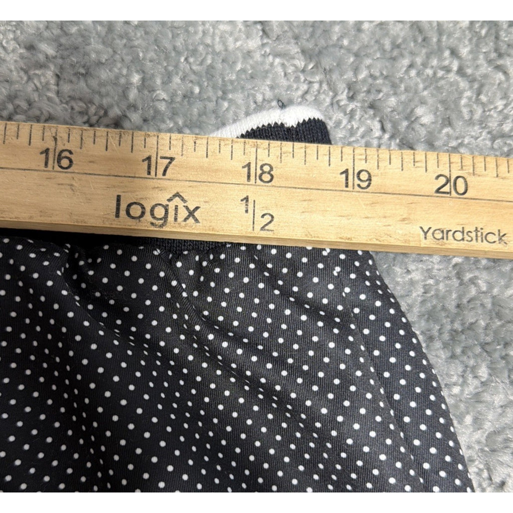 Sag Harbor Sport Activewear Pants Womens 1X Black Polka Dot Elastic Waist New