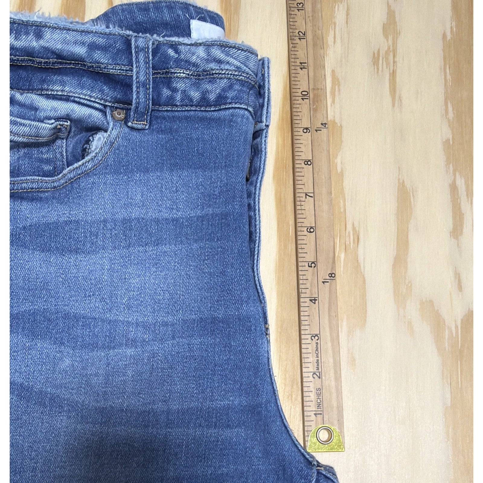 KANCAN WOMEN'S HIGH RISE ANKLE SKINNY JEANS - Size 15/31 Raw Hem
