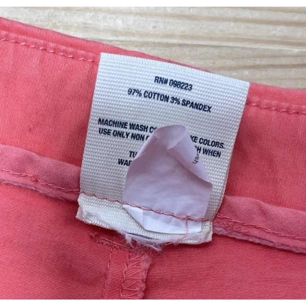 Magellan Outdoors Shorty Shorts Womens 12 Pink Happy Camper Chino