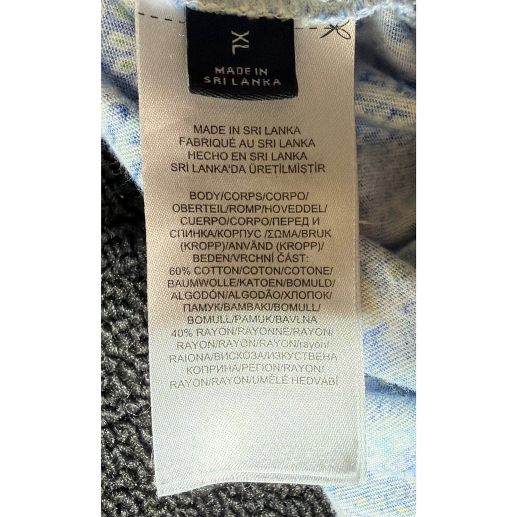Lauren RALPH LAUREN Black Label Pajamas White Blue Paisley Sleep Set Women’s XL