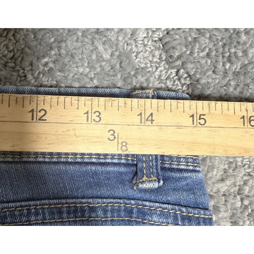 Democracy Jeans Women's Freedom Ankle Skimmer Distressed Stretch Denim Sz. 8