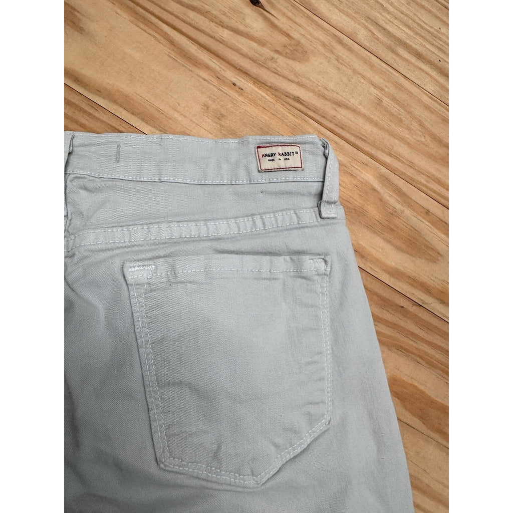 Angry Rabbit Women's Size 28/7Pocket Light Tan Denim Jeans Made In USA