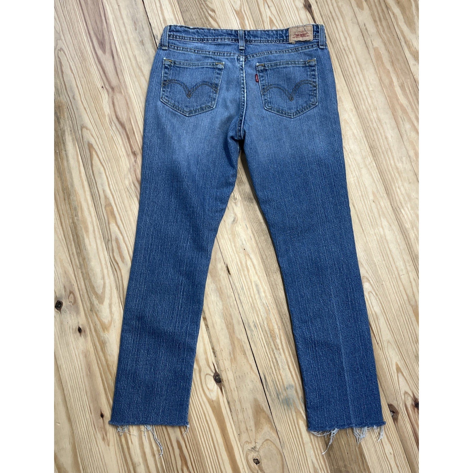 Y2K Levi's 518 Red Tab Women's Skinny Jeans 7 M Regular Fit Blue Denim