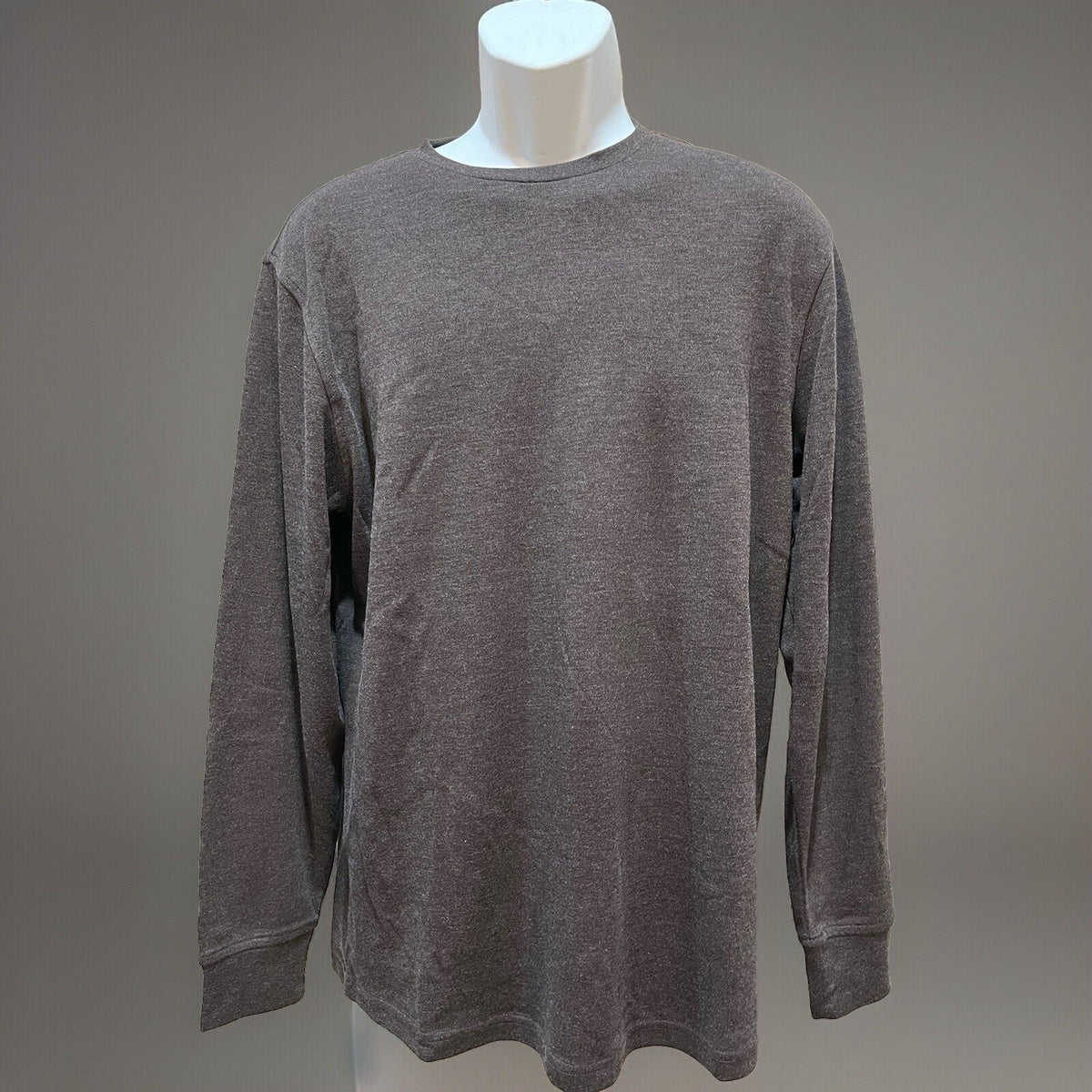 Saddlebred Carbon Gray Crew Neck Thermal Tee Long Sleeve Casual Men's Size Med