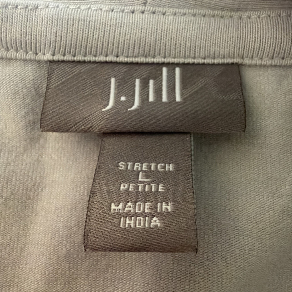 J.Jill Button Front Cardigan Sweater Knit Long Stretch Gray Women's Petite Large