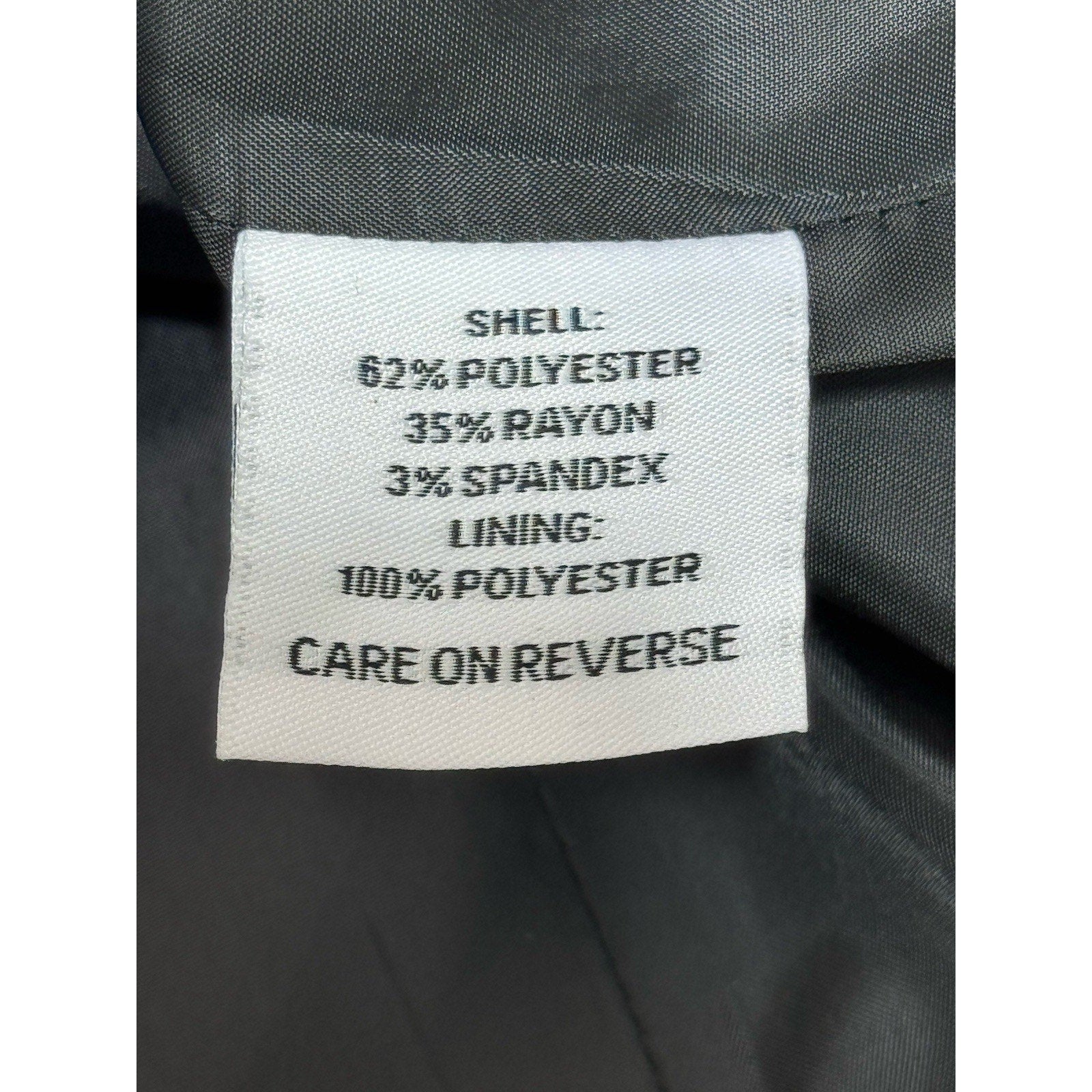 Calvin Klein 2 Button Blazer Jacket Black Cinched Waist Work Career Sz 8 Med