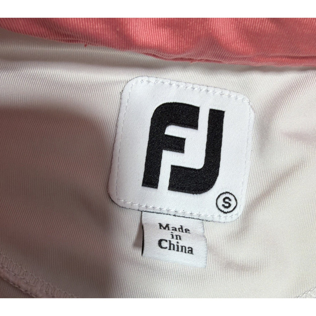 FootJoy Women Longsleeve Sun Protection Golf Pullover White/ Pink Small