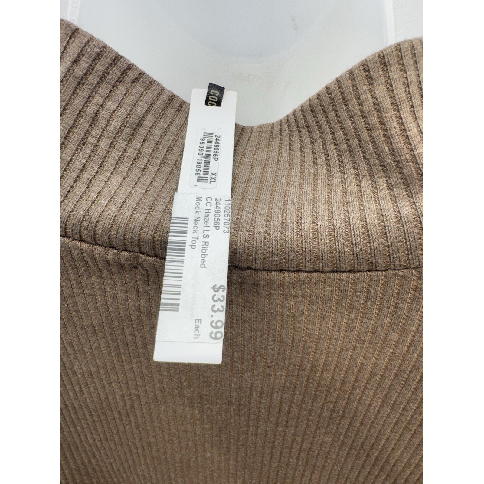 Coco+Carmen Brown Knit Ribbed Turtle Neck Women's Size XXL New With Tags