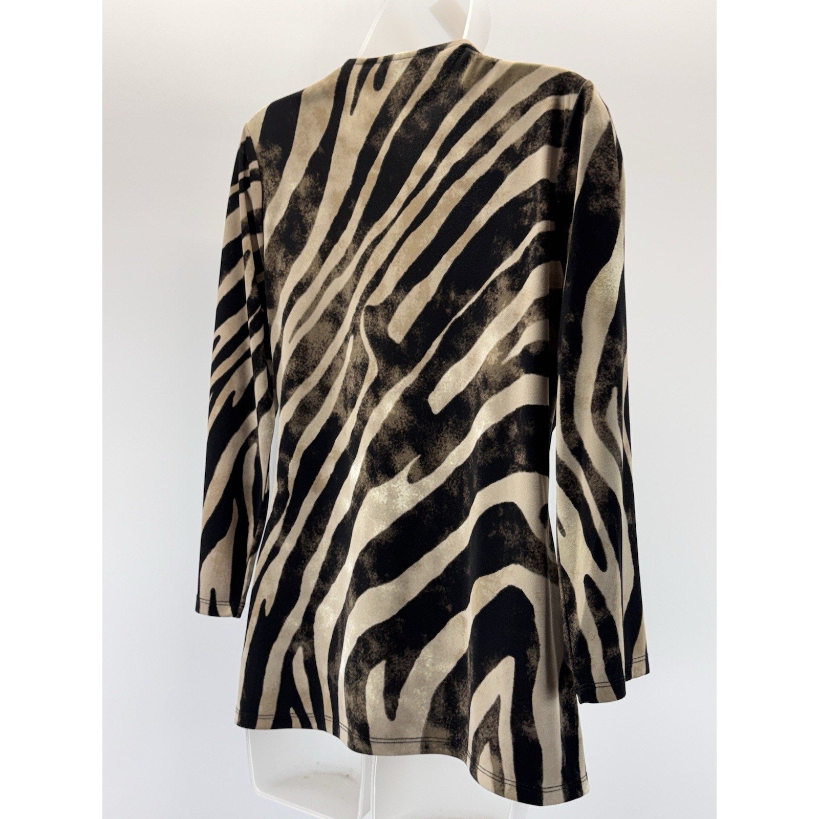 Jones New York Zebra Print Blouse Surplice Cross Over Women’s Size M
