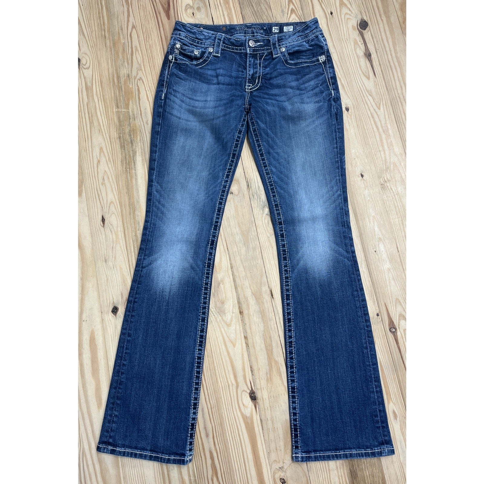 Miss Me Women’s Signature Bootcut Size 29 Inseam 33 Aztec Embroidered