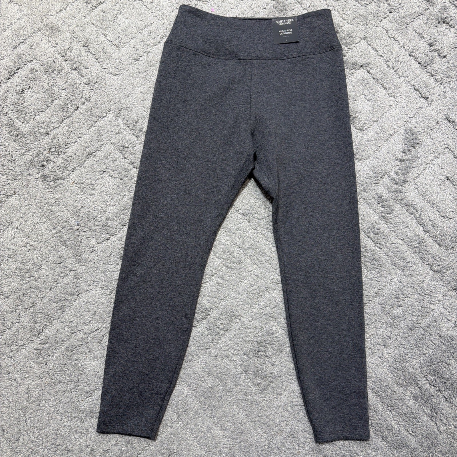 Simply Vera Vera Wang Grey Heather Live-In High Rise Legging - Size L NWT