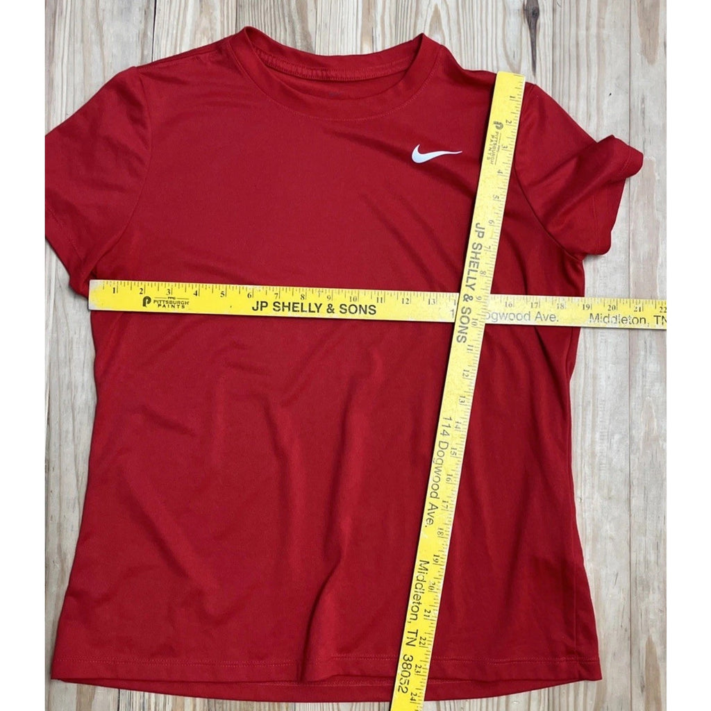 Nike Dri-FIT Women’s Large Red Running Shirt Short Sleeve Workout Athletic Tee
