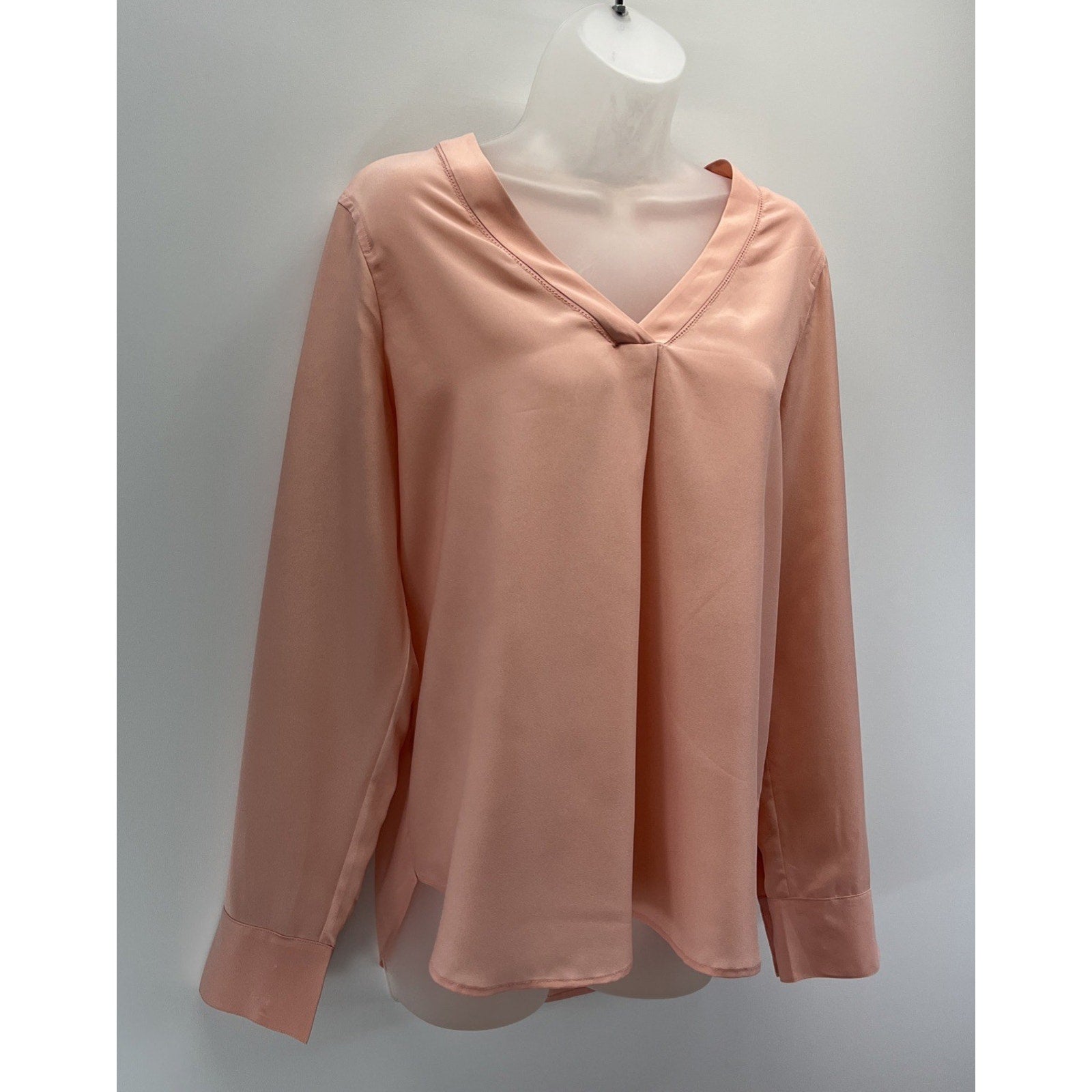 J.Crew Long Sleeve M Drapey V-Neck Top Size Medium