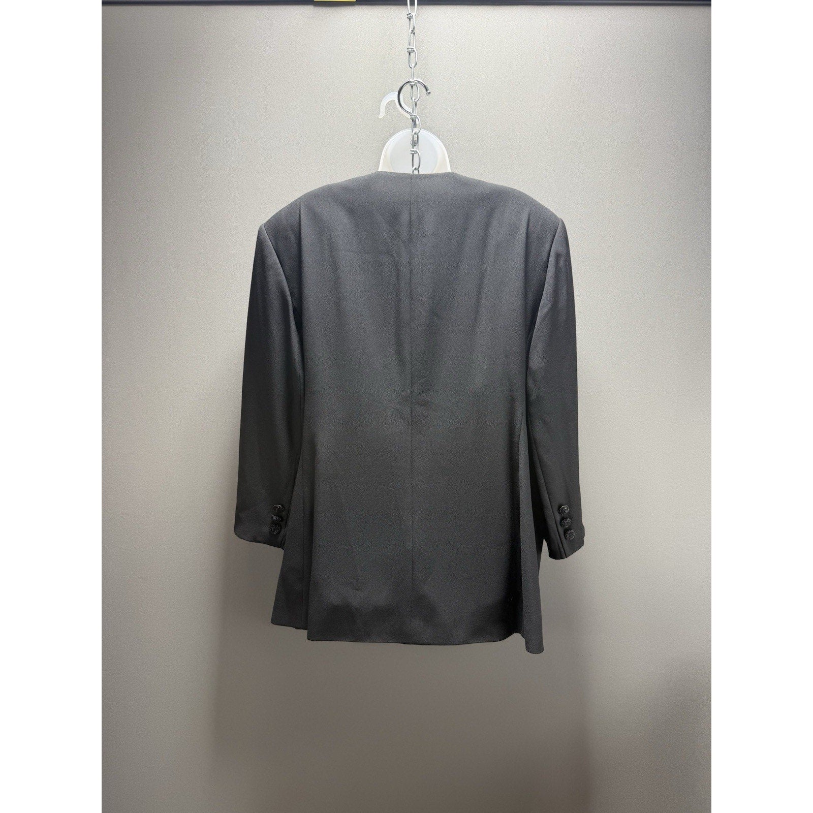 John Meyer of Norwich 24W Black Beaded Evening Jacket Plus Size Formal Party
