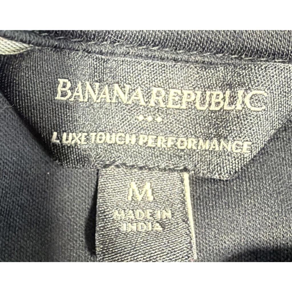 MENS SIZE MEDIUM BANANA REPUBLIC LUXE TOUCH PERFORMANCE L/S T SHIRT BLACK