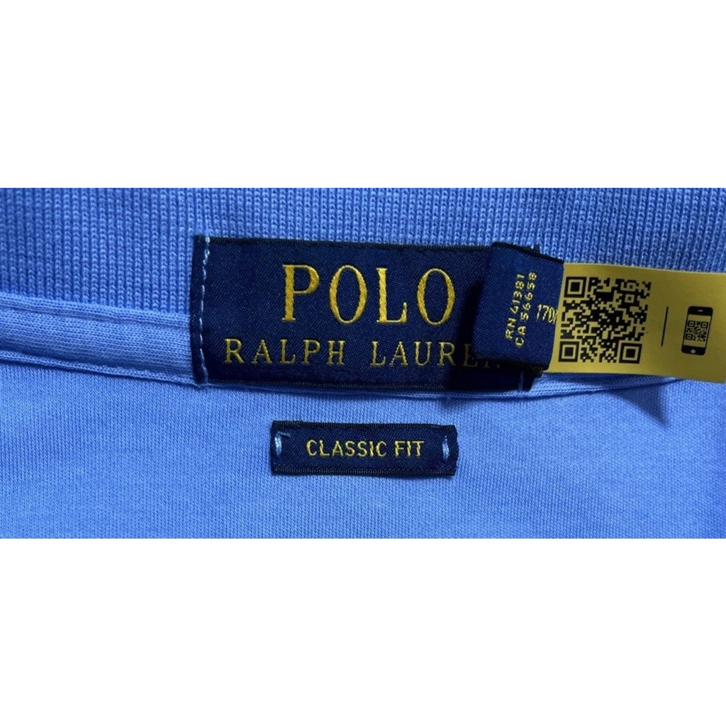 Polo Ralph Lauren Men's Blue Classic-Fit Soft Short-Sleeve Pony Logo Shirt S