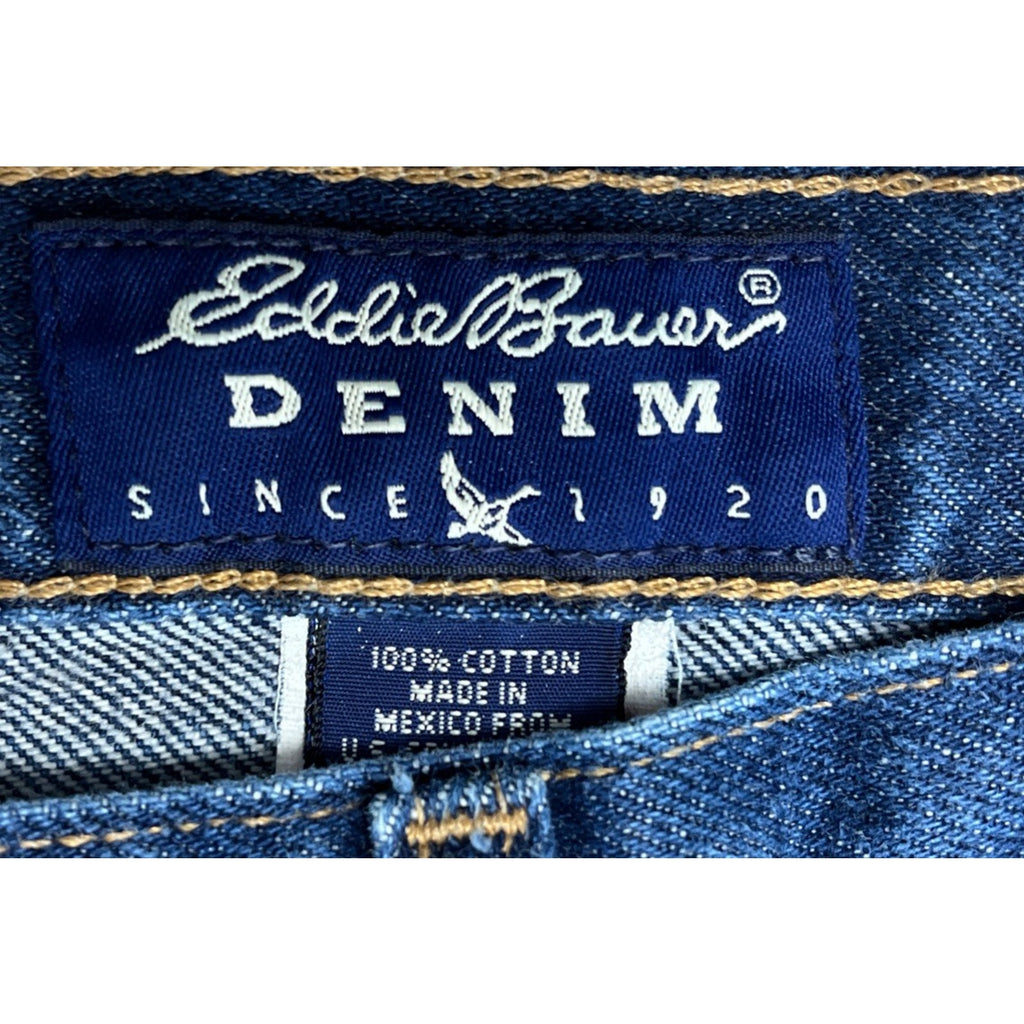 Eddie Bauer Women's Tapered High Waist Dark Wash Denim Mom Jeans - Size 8