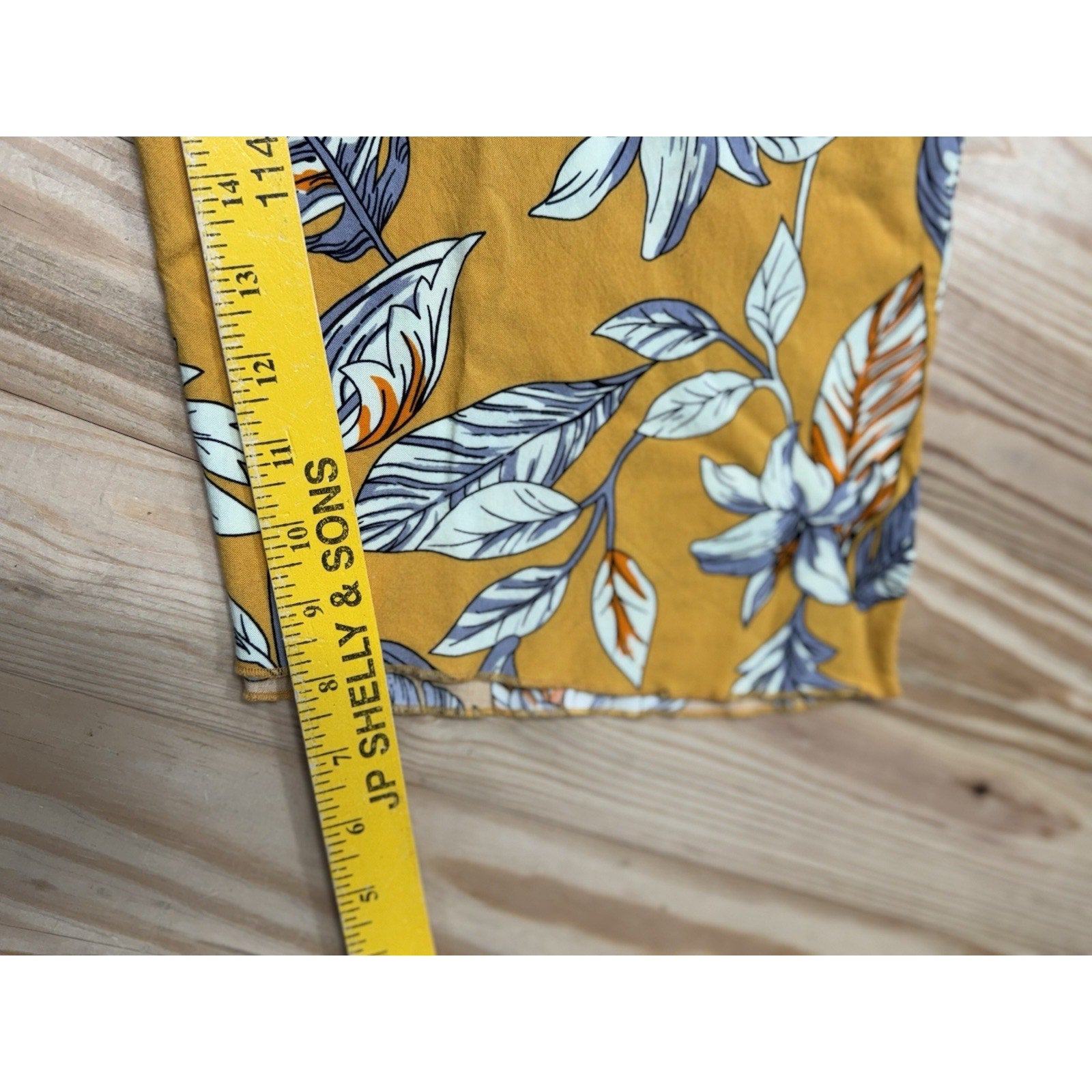 Breeze Ever Yellow Floral 100% Rayon Pants Women’s Size M