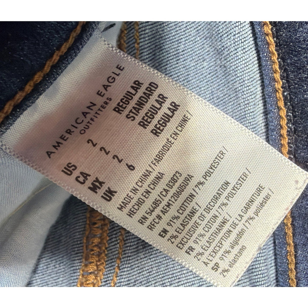 American Eagle Women's Super High Rise Jegging Women's Size 2 Distressed 25x29.5