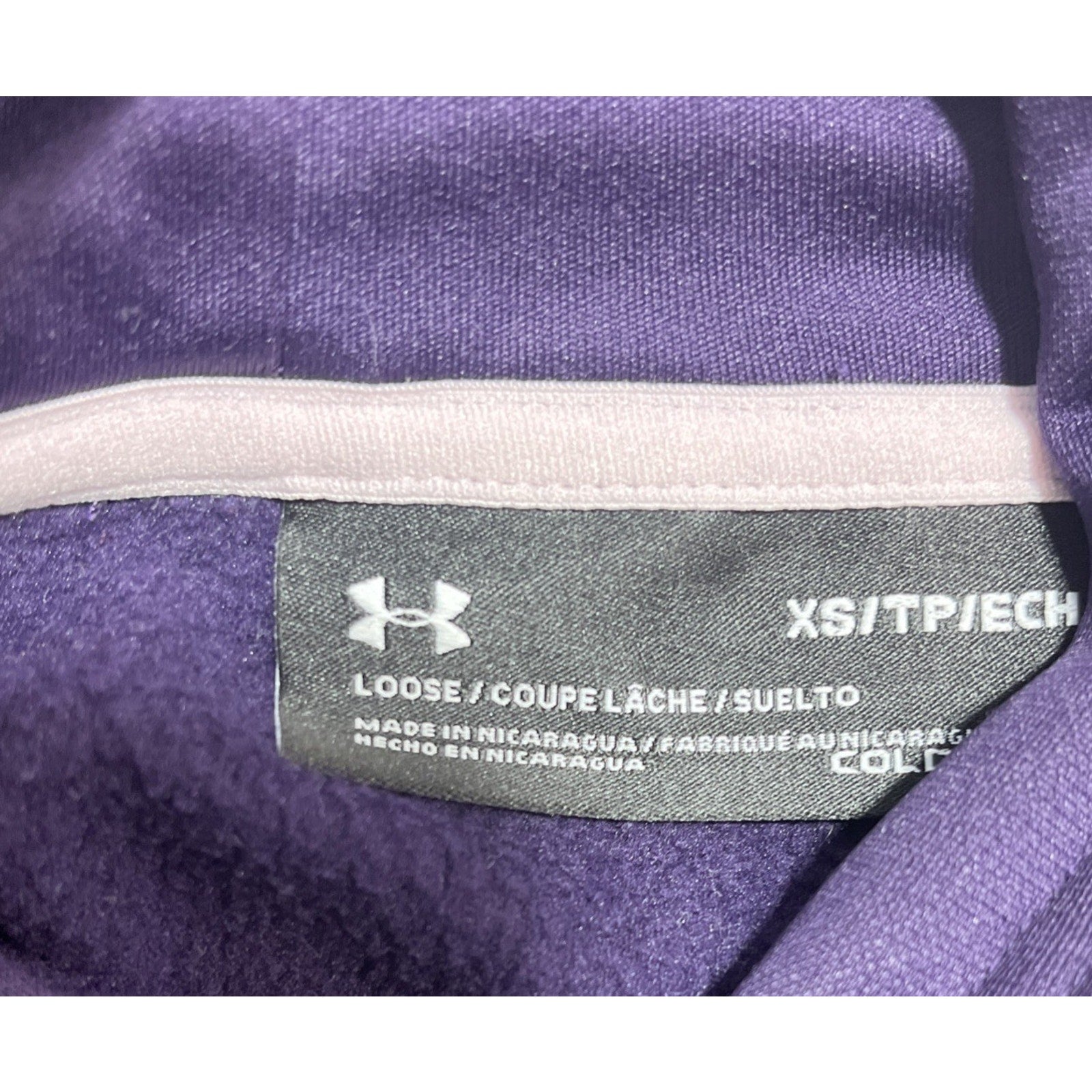 Under Armour Women's Purple Storm Hoodie Pullover Sweatshirt Fleece Lined XS