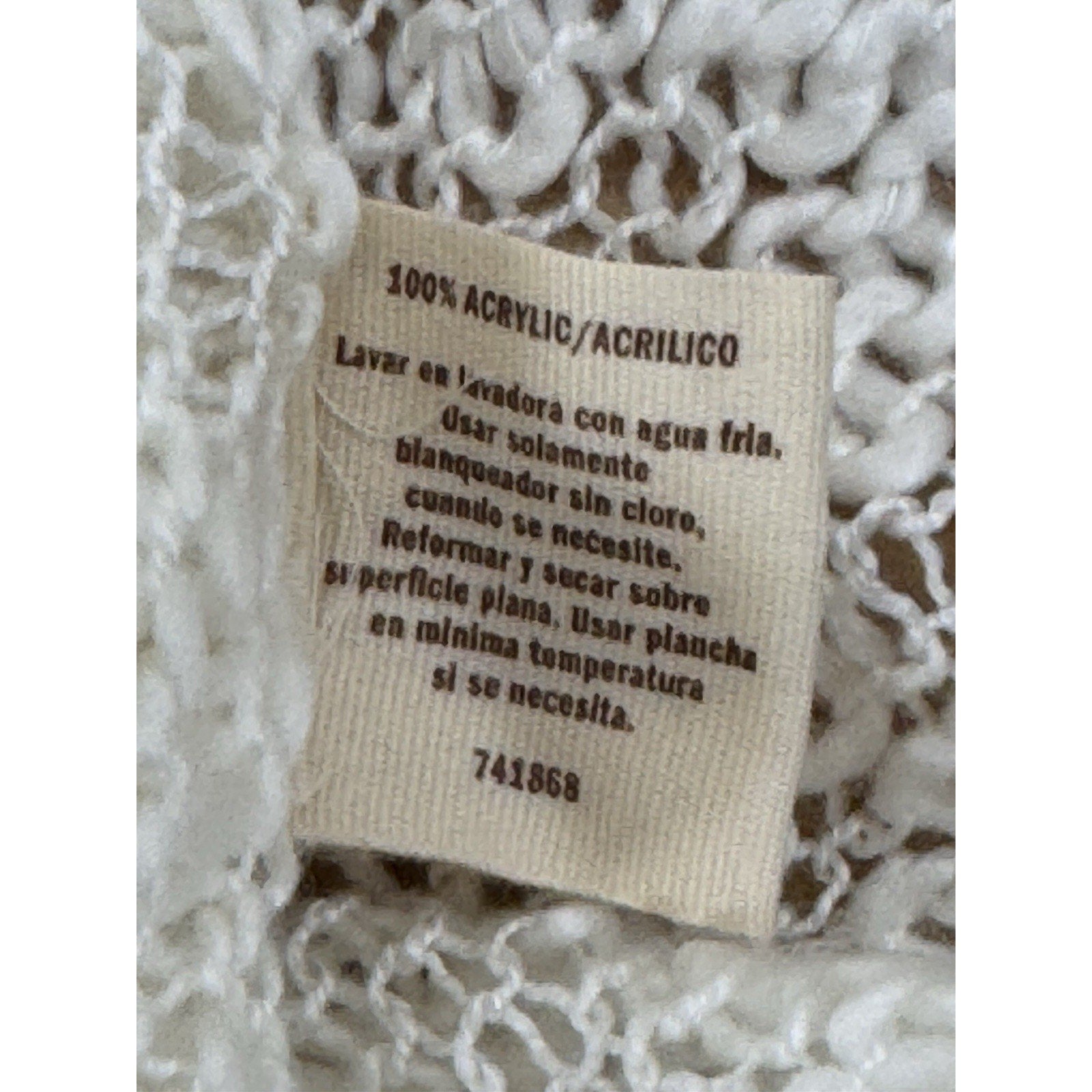 Decree SOFT Cardigan Sweater Ivory Draped Sides Short Sleeve Women’s Size L, NWT