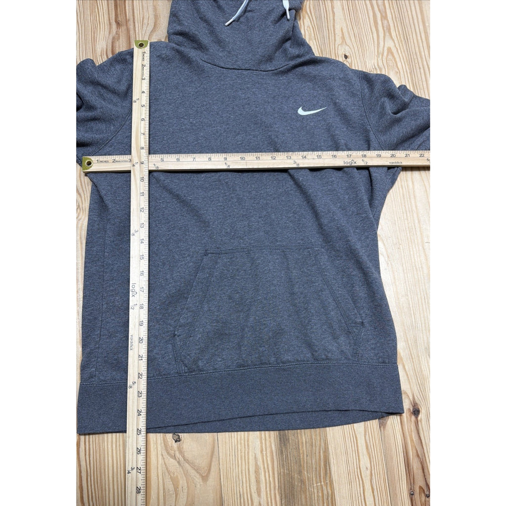 Nike Club Fleece Womens Hoodie Sweatshirt Gray Heathered Pocket Pullover L