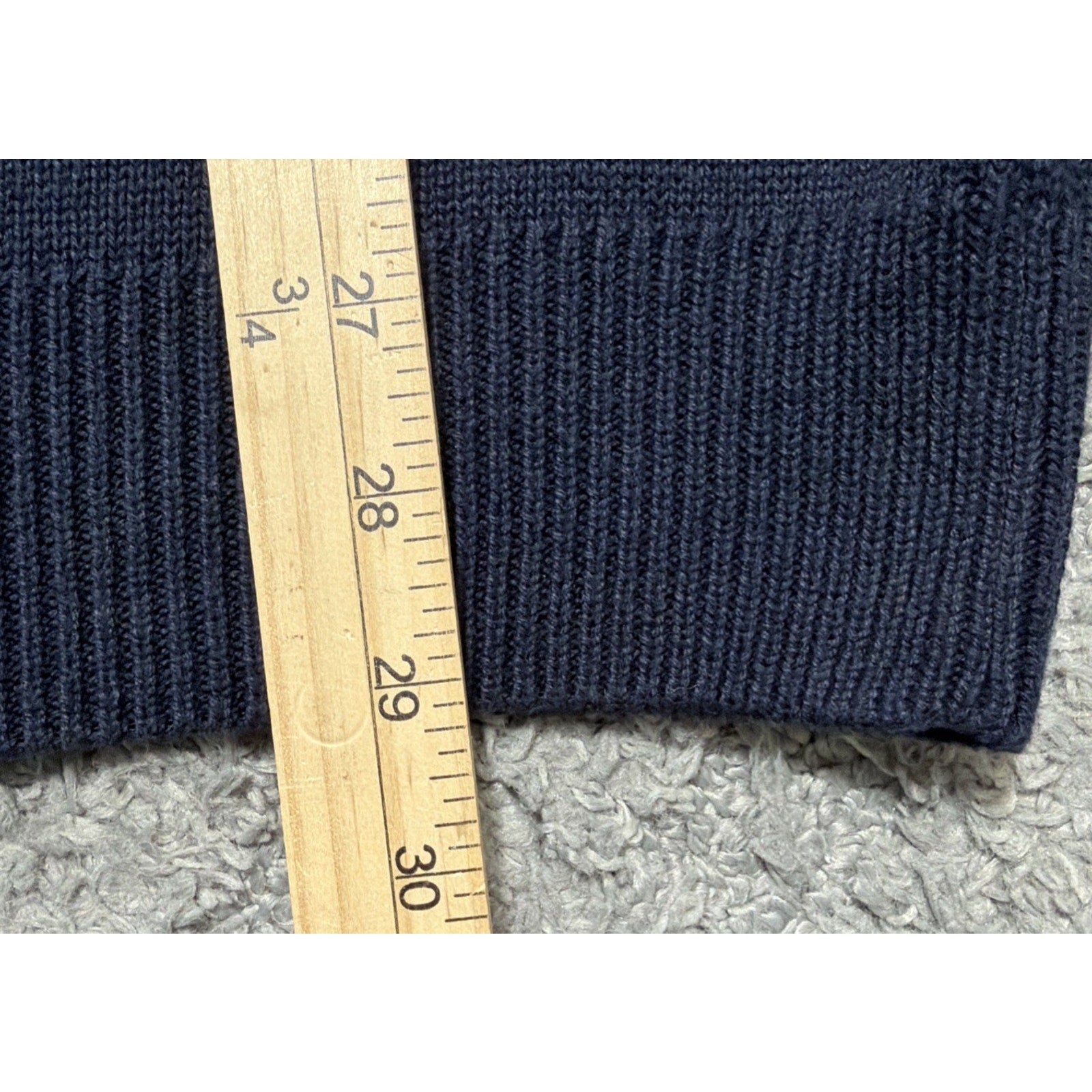 NWT CHAPS Ralph Lauren NAVY BLUE Collar Cardigan Button Up Sweater XL VTG
