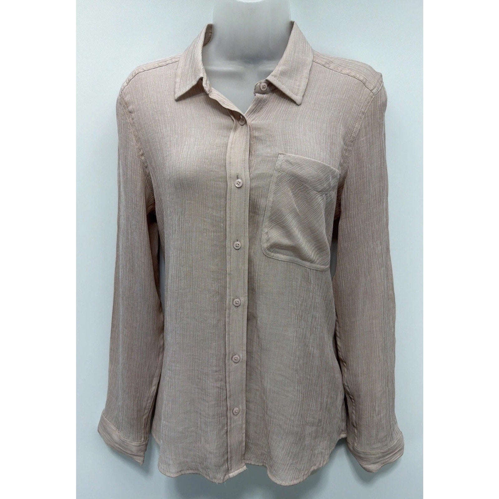 Express One Pocket Button-Up Boyfriend Shirt Size Medium