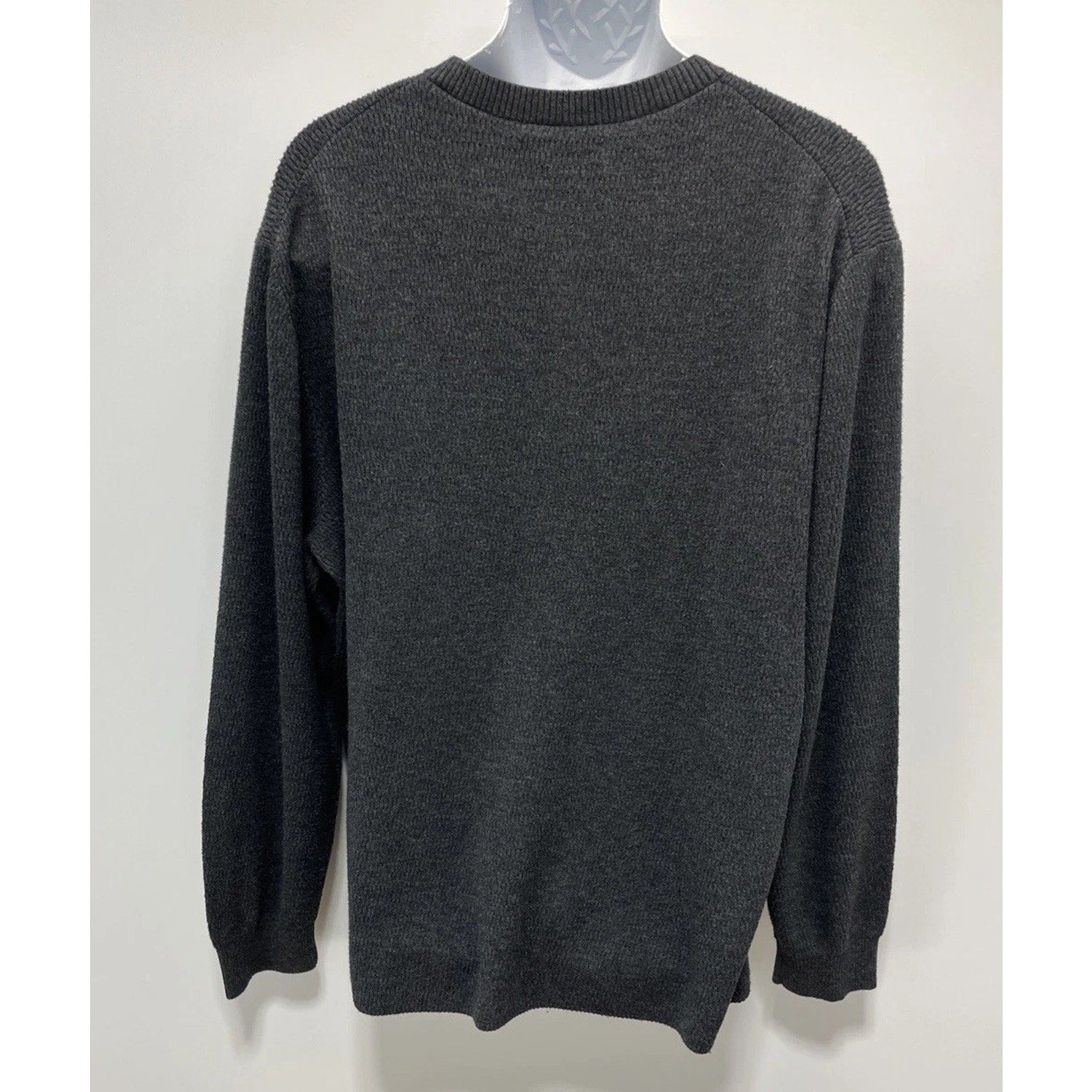 Hawker Rye Henley Sweater Men Size 2XL Charcoal Knit Cotton Long Sleeve Pullover