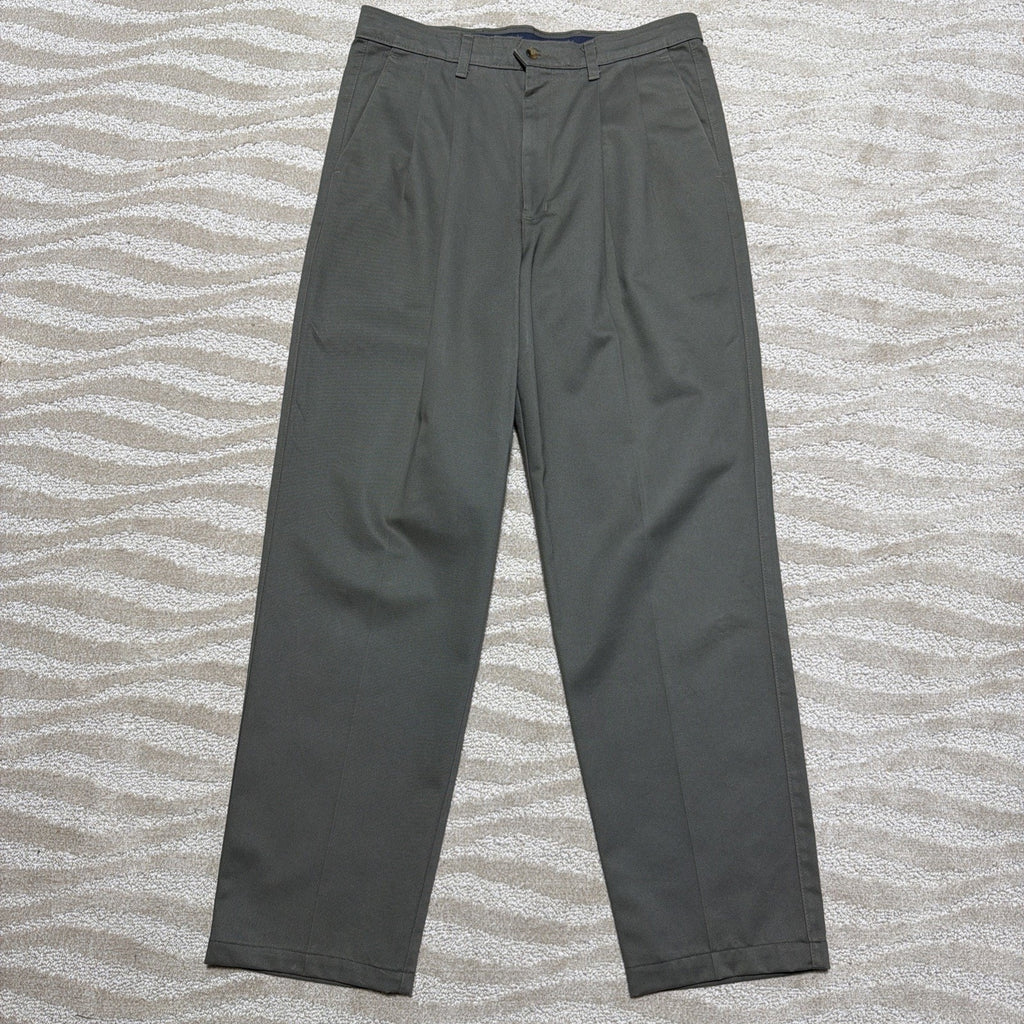 Dockers Men's Classic Fit Chino Pants Green 34x34 Pleated