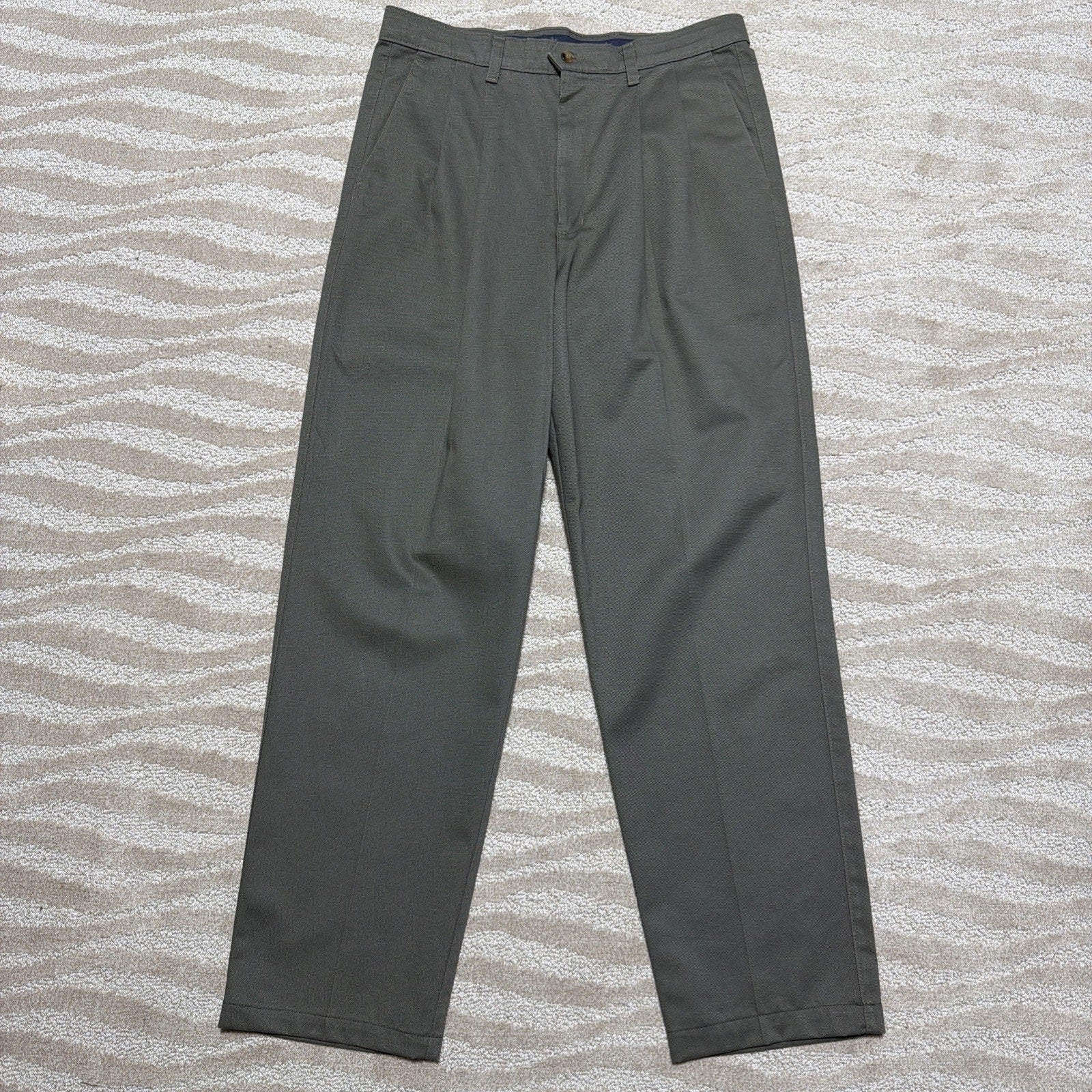 Dockers Men's Classic Fit Chino Pants Green 34x34 Pleated
