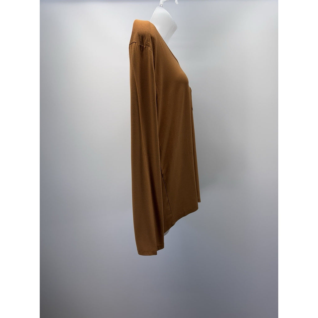 La Miel Burnt Orange Blouse Front Strap Loose Fit Women’s Size Medium