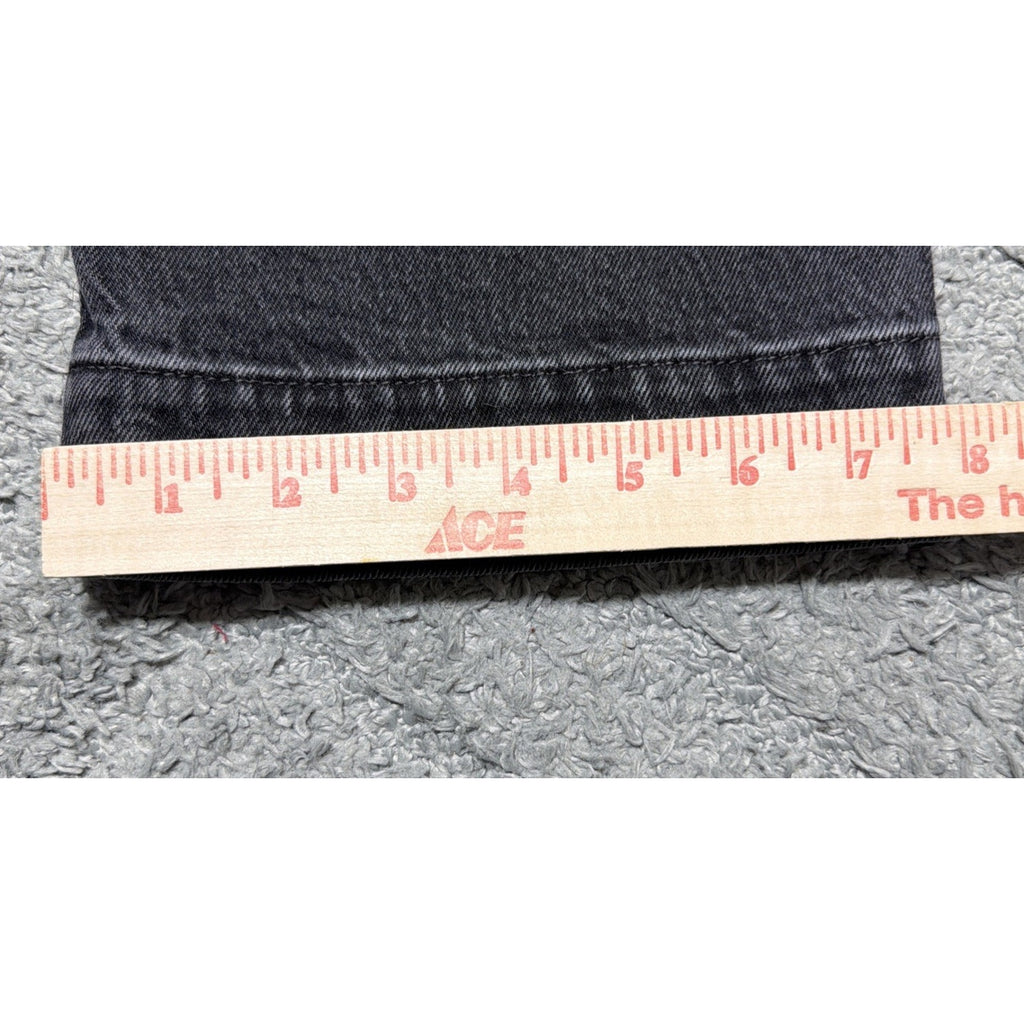 Levis Jeans Womens 26 Black Ribcage Straight Ankle Button Fly Stretch Denim NWT