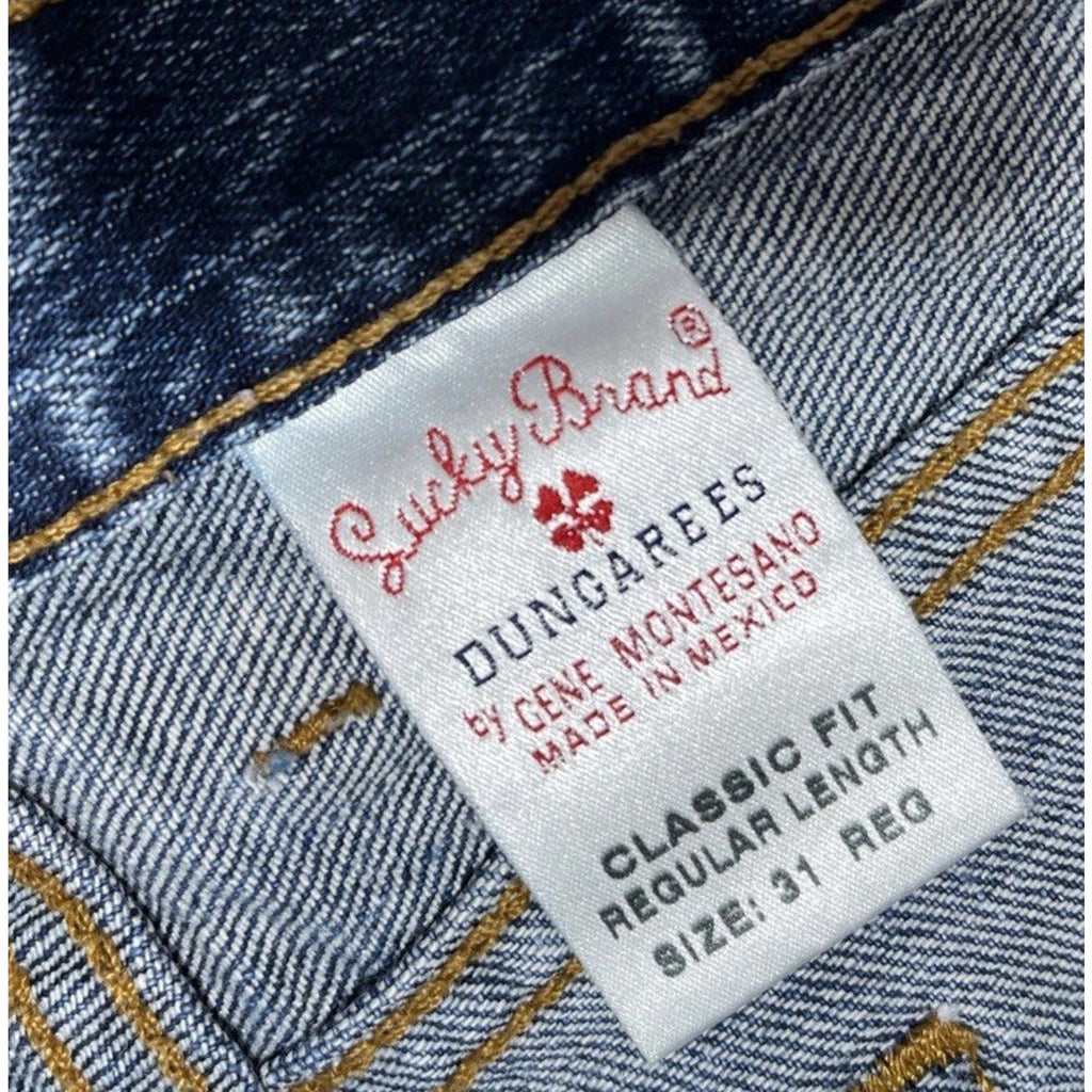 Lucky Brand Dungarees Jeans Size 31x32 Classic Fit Medium Wash Josie