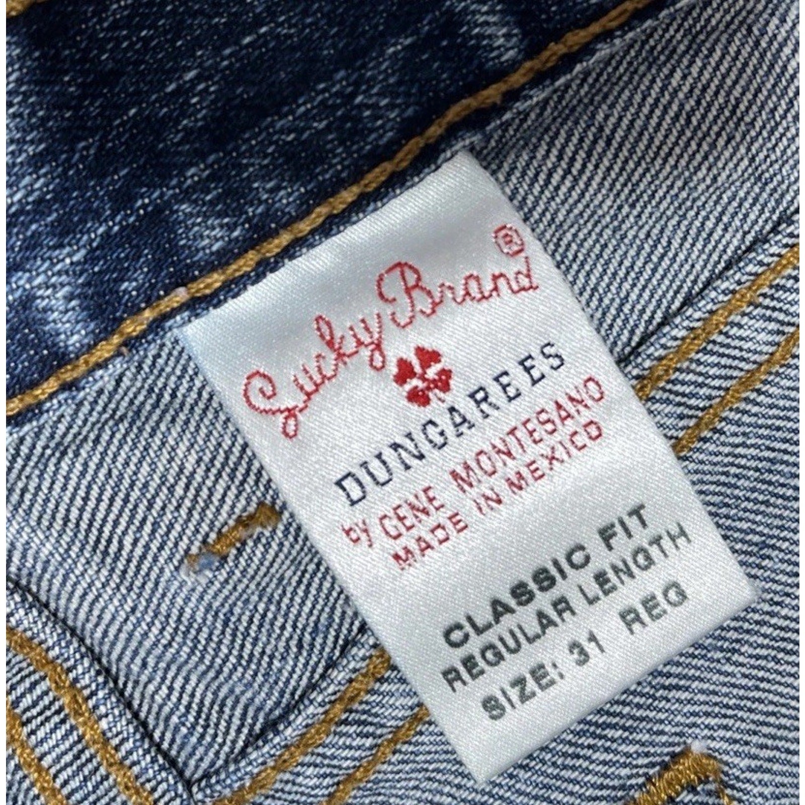 Lucky Brand Dungarees Jeans Size 31x32 Classic Fit Medium Wash Josie