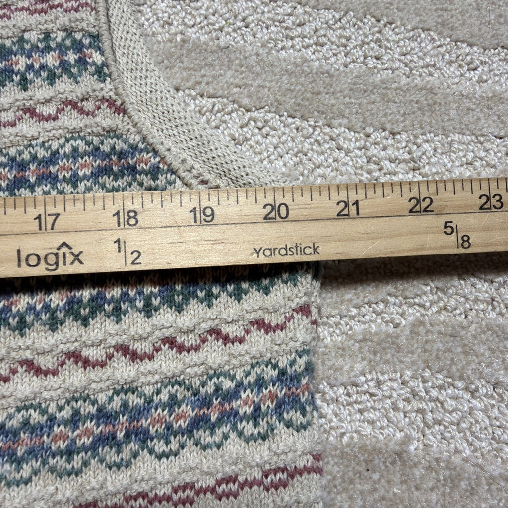 Vintage Eddie Bauer Women's Medium Sweater Vest Fair Isle Button Made In USA