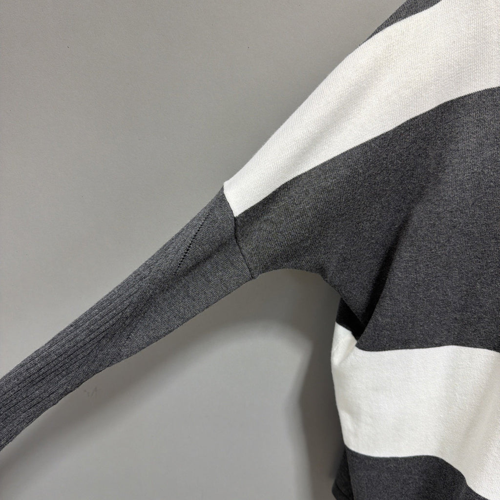 Marble Scotland Colorblock Luxury Cotton Knit Oversized Sweater Womens S NWT