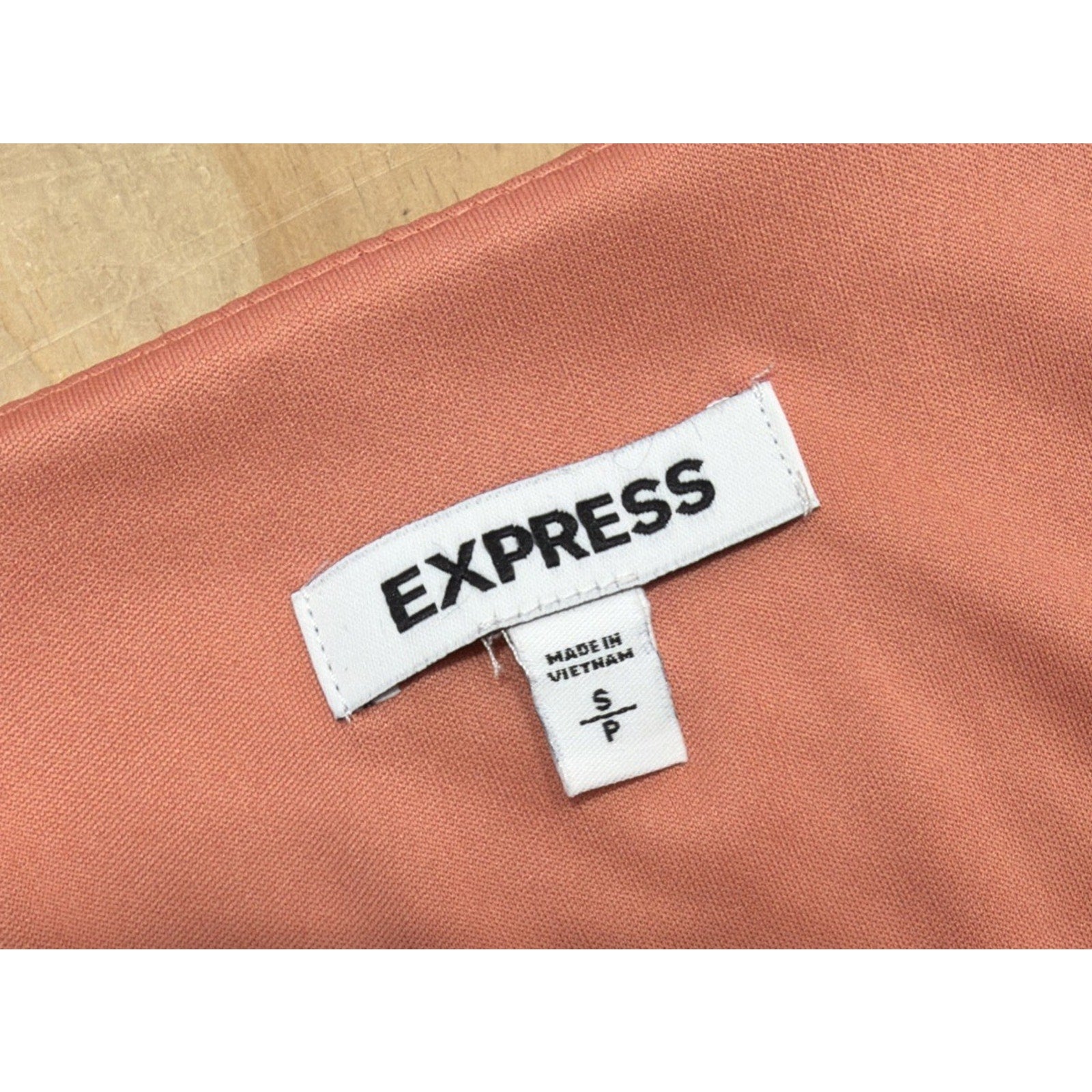 Women's Small Express Satin Peach Color Butterfly Sleeve Flowy Blouse