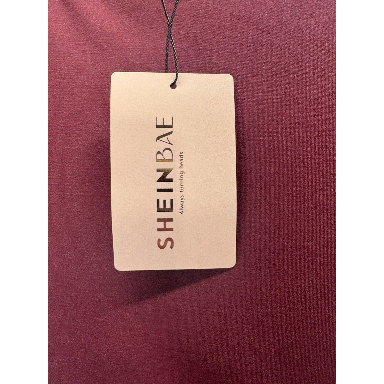 Shein Bae Curve Maroon Layered Ruffle Sleeveless Dress Women's Size Medium NWT