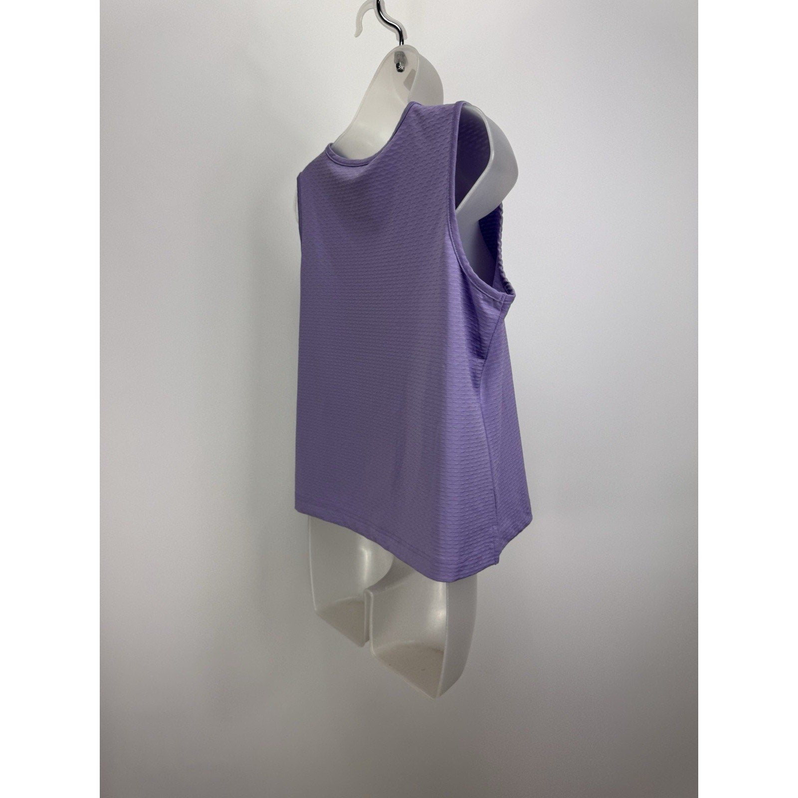 Koret Womens Shirt Sleeveless Top Blouse Size Small Violet Purple Beaded Neck