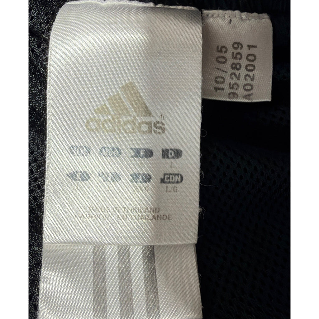 Vintage Y2k Adidas Baggy Drawstring Sweatpants Black white stripes mens L lined