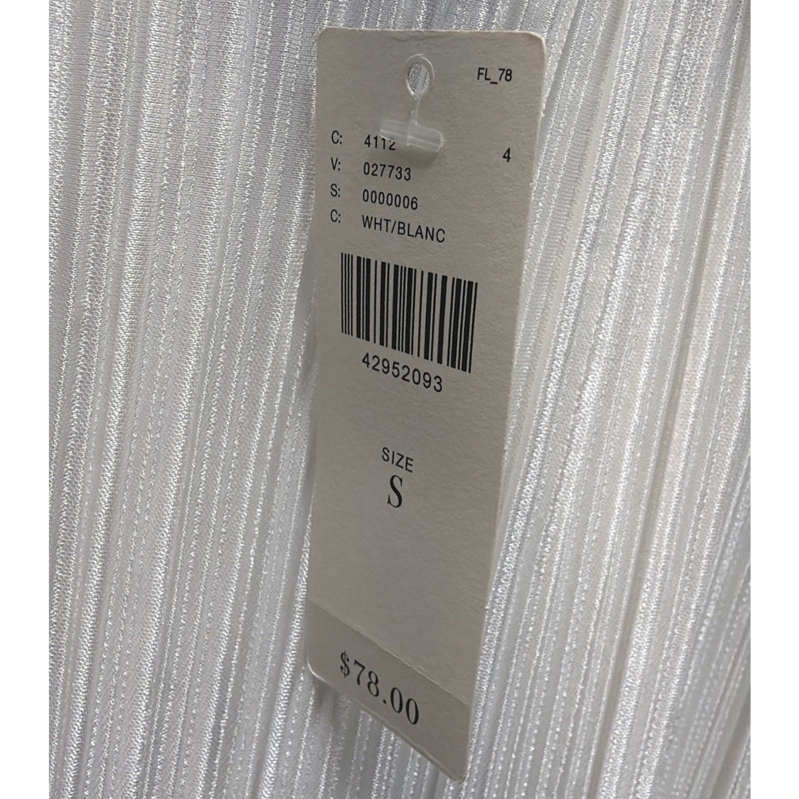 Anthropologie Eri + Ali White Pleated Dolman Sleeve Twist Front Top Womens S NWT