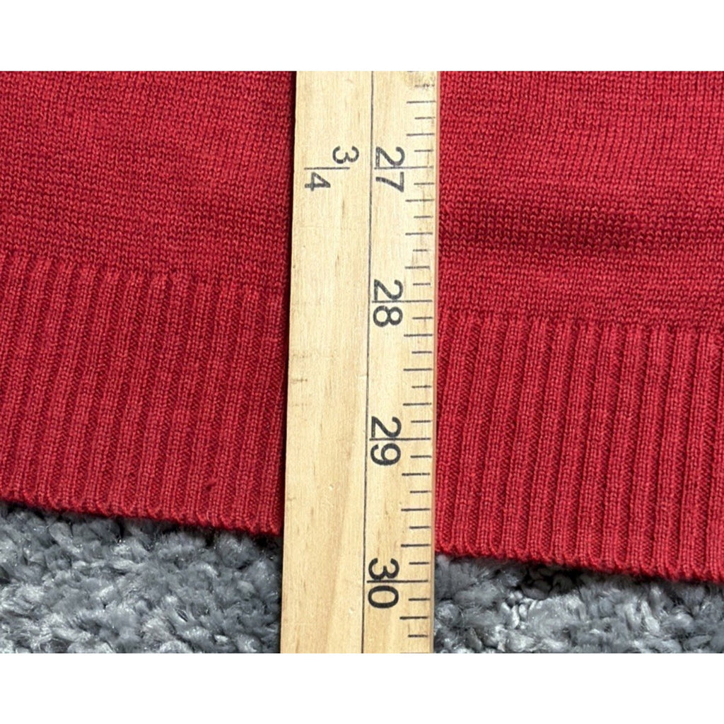 VTG Lavane New York Sweater Vest Mens XL Red V Neck Casual Preppy Ribbed