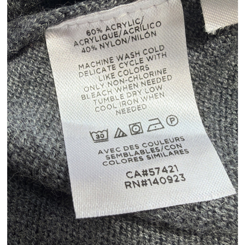 Loft Gray Long Sleeve Pullover Turtleneck Knit Tunic Sweater Size Small