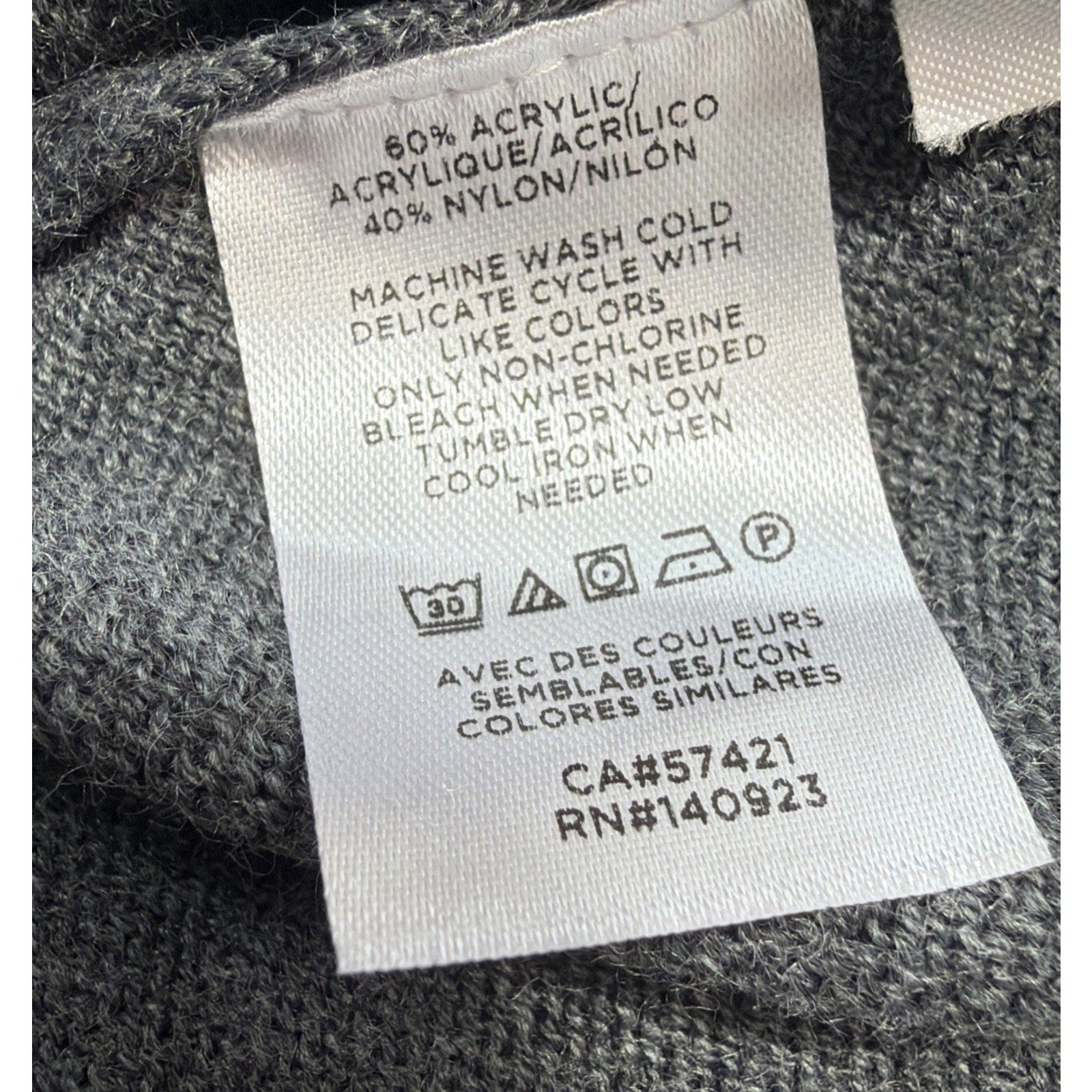 Loft Gray Long Sleeve Pullover Turtleneck Knit Tunic Sweater Size Small