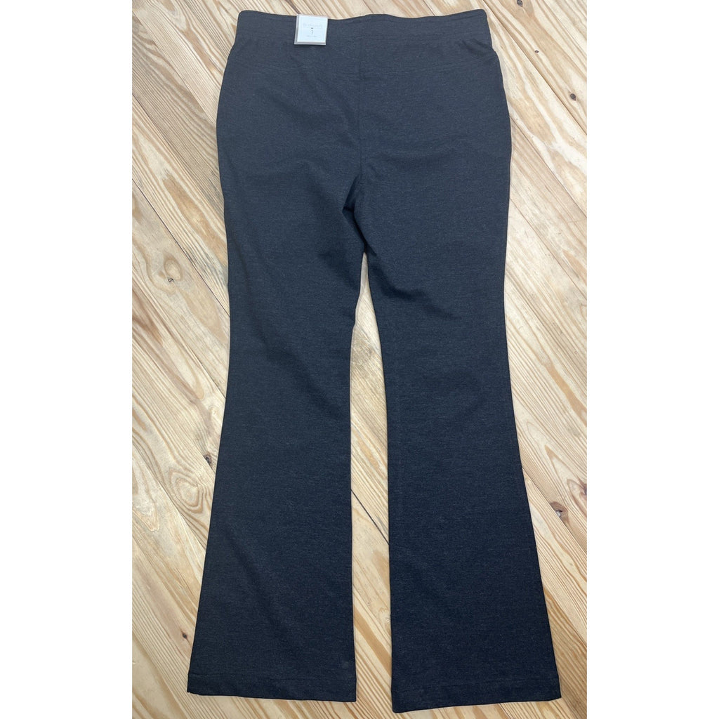 CHICO'S NWT! Dark Heather Gray THE ULTIMATE FIT Ponte Knit Flared Leg Pants Sz 1