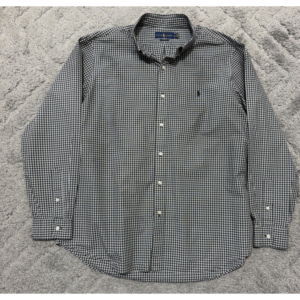 Ralph Lauren Classic Fit Oxford Gingham Check Shirt Casual Button-Up Size XL
