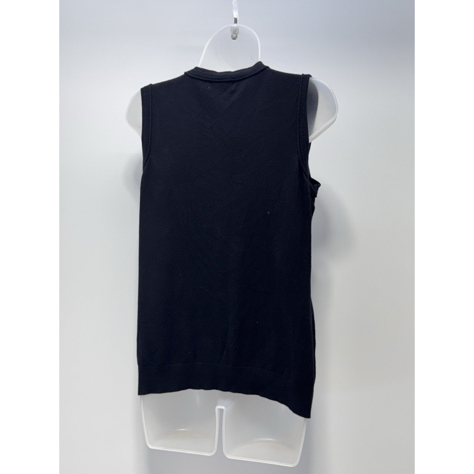 Calvin Klein Knit Black Sleeveless Top Rayon Nylon Women’s Size Large